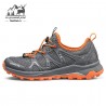 کفش پیاده روی مردانه هامتو مدل 110428A-1 رنگ خاکستری/نارنجی