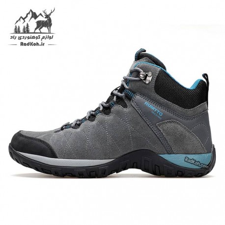 کفش طبیعت گردی مردانه هامتو مدل 240296A-1 رنگ خاکستری تیره