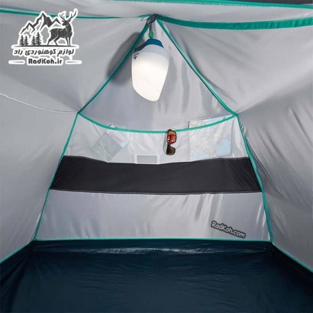 چادر کوهنوردی دو پوش 3 نفره کچوا(QUECHUA) رنگ خاکستری