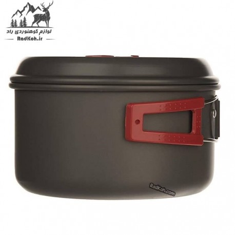 ست ظروف دو نفره درب فلزی اسنوهاک رنگ قرمز