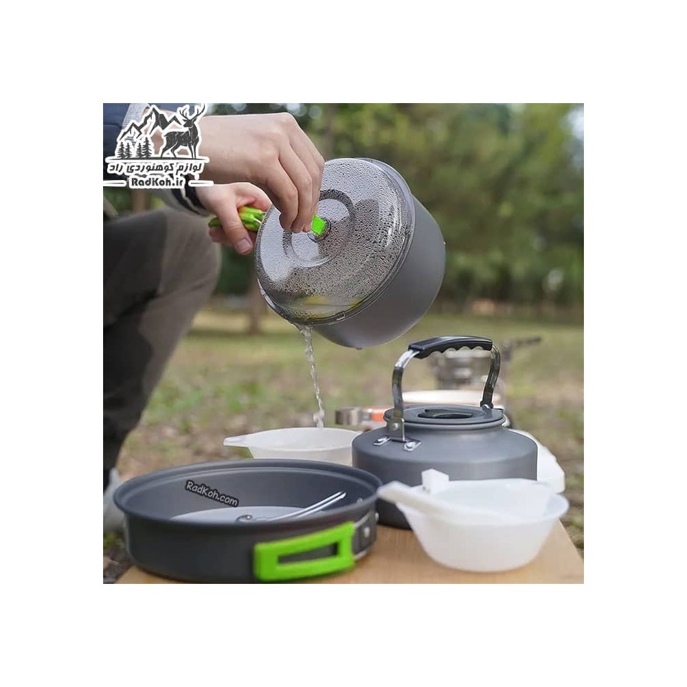 ست ظروف دو نفره کوهنوردی اسنوهاک کد SN.D55 رنگ سبز