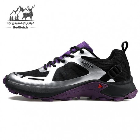 کفش مردانه هامتو مدل 110357A-3 رنگ مشکی/نقره ای/بنفش