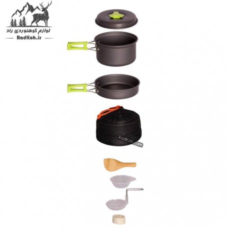 ست ظروف تک نفره اسنوهاک مدل SN-T 222 رنگ سبز