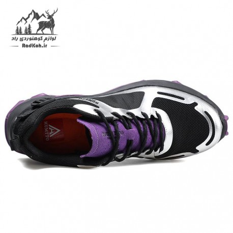 کفش پیاده روی مردانه هامتو مدل 110357A-3 رنگ مشکی/نقره ای/بنفش