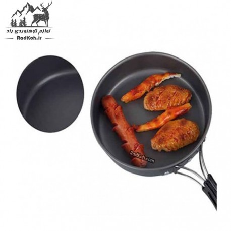 ست ظروف کوهنوردی Cooking Set مدل DS-308 رنگ مشکی