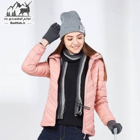 کاپشن مسافرتی پر لایت زنانه هامتو مدل 20224B-3 رنگ گلبهی