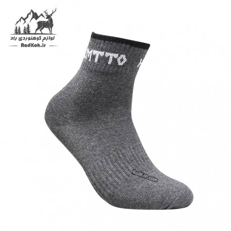 جوراب مردانه هامتو مدل HB202118-2 ساق کوتاه رنگ خاکستری