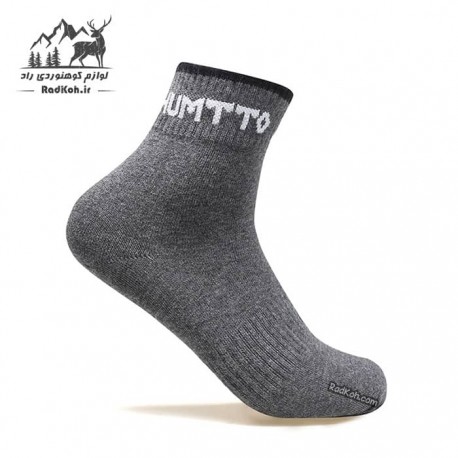 جوراب زنانه هامتو مدل HB202118-2 ساق کوتاه رنگ خاکستری