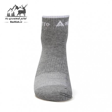 جوراب مردانه و زنانه هامتو مدل HB202236-2 ساق کوتاه رنگ طوسی