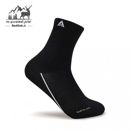 جوراب هامتو مدل HB202232-1 ساق متوسط رنگ مشکی