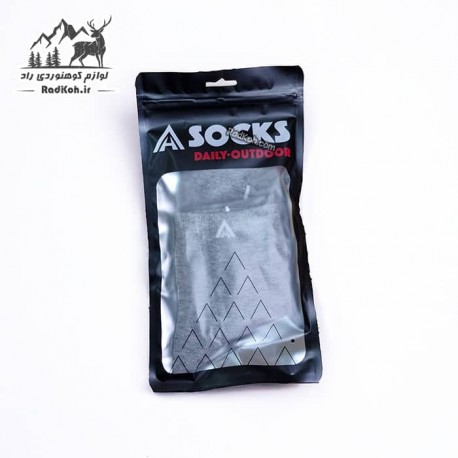 قیمت جوراب مردانه هامتو مدل HB202232-2 ساق متوسط رنگ طوسی