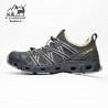 کفش پیاده روی مردانه هامتو مدل 610049A-14 رنگ خاکستری تیره