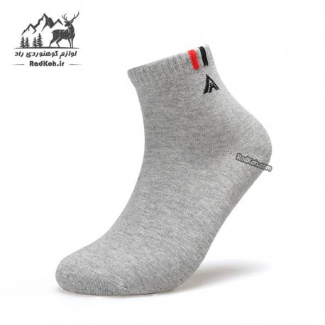 جوراب هامتو مدل HB202228-2 ساق کوتاه رنگ طوسی