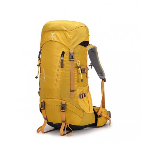 کوله پشتی طبیعت گردی کله گاوی مدل سامیت 40+5 لیتری کد KA-8134 رنگ زرد