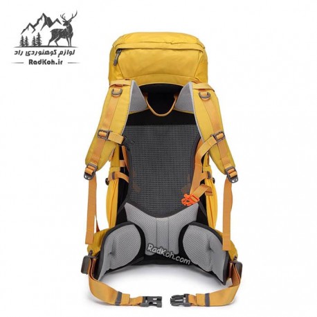 کوله پشتی طبیعت گردی کله گاوی مدل سامیت 40+5 لیتری کد KA-8134 رنگ زرد