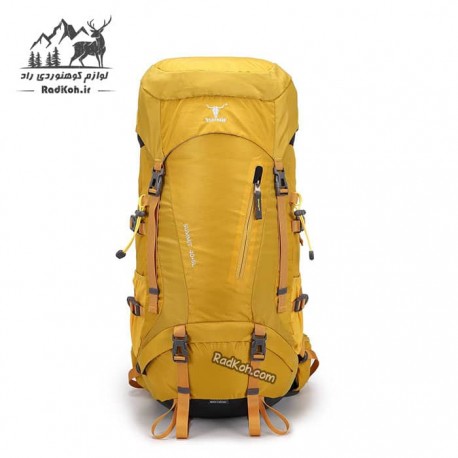 کوله پشتی طبیعت گردی کله گاوی مدل سامیت 40+5 لیتری کد KA-8134 رنگ زرد	