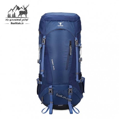 کوله پشتی کوهنوردی کله گاوی مدل سامیت 45+5 لیتری کد KA-8149 رنگ سرمه ای