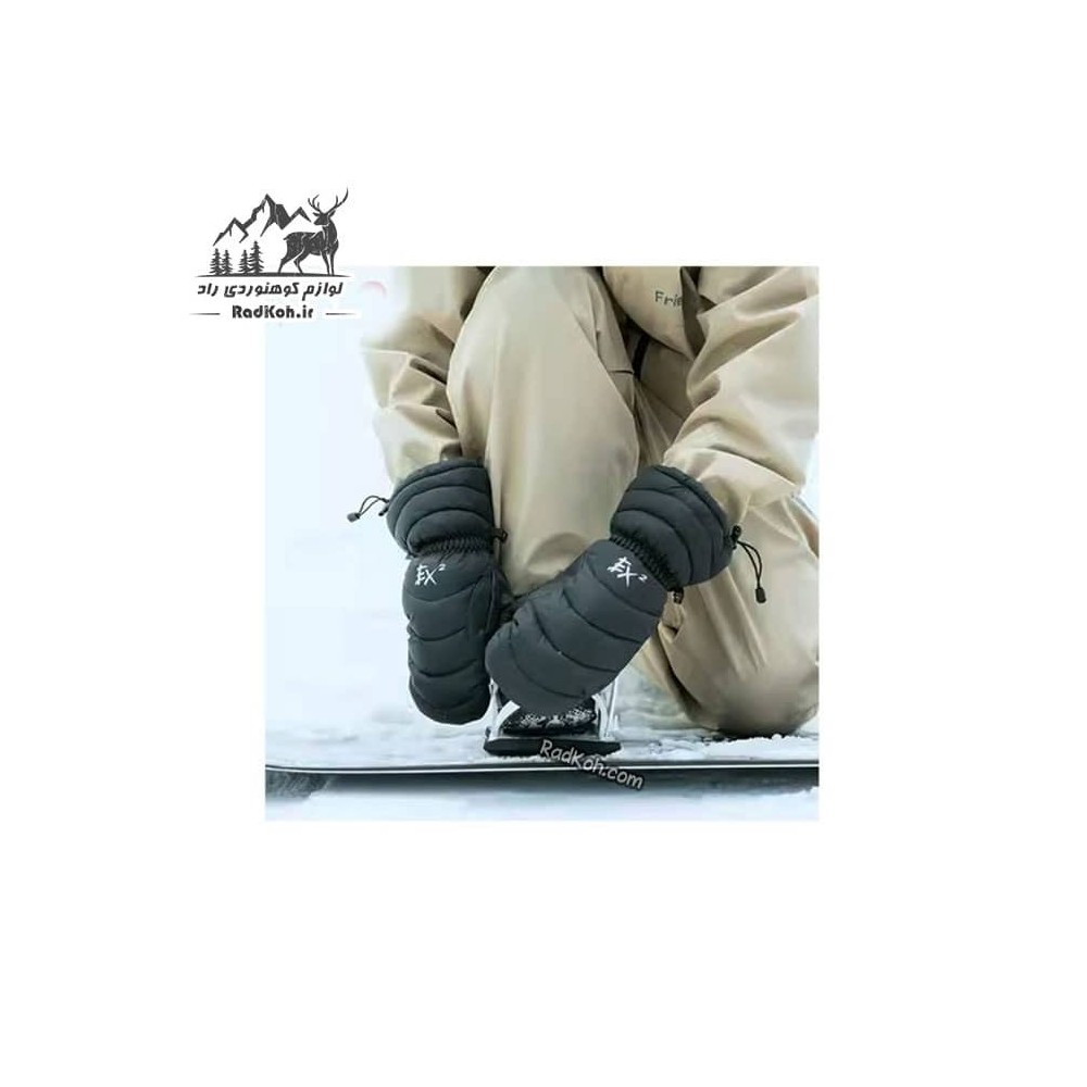 دستکش طبیعت گردی پر ای ایکس 2 مدل 866067 رنگ مشکی