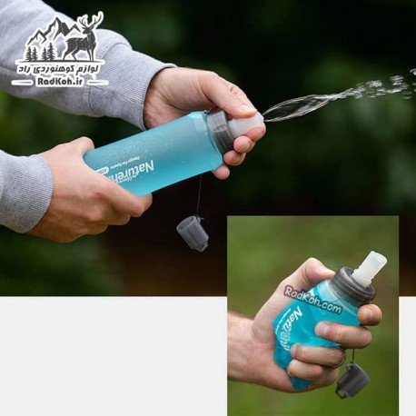 قمقمه پیاده روی نیچرهایک مدل NH17S028-B حجم 420 میلی لیتر