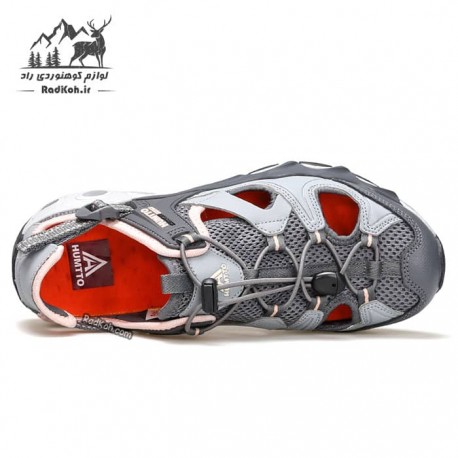 کفش صندل رانینگ زنانه هومتو مدل humtto 630261B-1 رنگ خاکستری/صورتی روشن