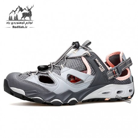 کفش صندل پیاده روی زنانه هامتو مدل 630261B-1 رنگ خاکستری/صورتی روشن