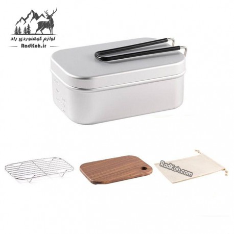 ست آشپزی شکار و سفر ظرف غذا یک نفره رنگ استیل