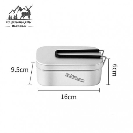 ست آشپزی کوهنوردی و ظرف غذا یک نفره رنگ استیل