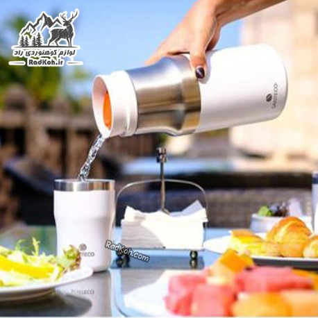 ﺳﺖ ﻓﻼﺳﮏ و ﻟﯿﻮان دو ﺟﺪاره ﺳﺎﻧﺘﮑﻮ ﻣﺪل Molle  رنگ سفید