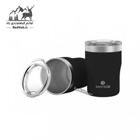 ﺳﺖ ﻓﻼﺳﮏ و ﻟﯿﻮان دو ﺟﺪاره ﺳﺎﻧﺘﮑﻮ ﻣﺪل Molle رنگ مشکی