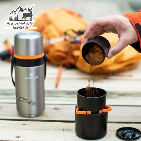 فلاسک سانتکو مدل Kafe حجم 650 میلی لیتر رنگ نقره ای