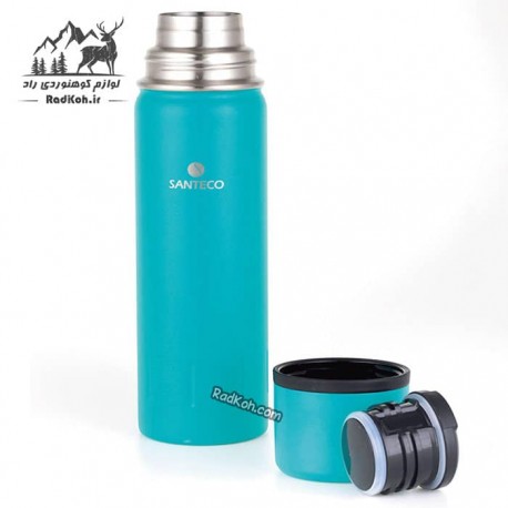 فلاسک 1 لیتر سانتکو مدل Kolima رنگ آبی فیروزه ای