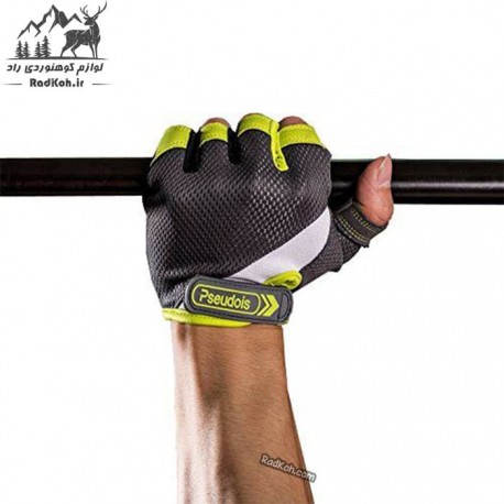 دستکش ورزشی نیم پنجه زنانه Pseudois رنگ مشکی