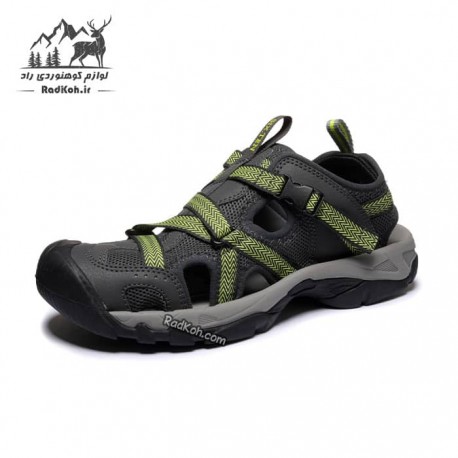 صندل پیاده روی مردانه سیکس تن مدل Zagros رنگ خاکستری تیره