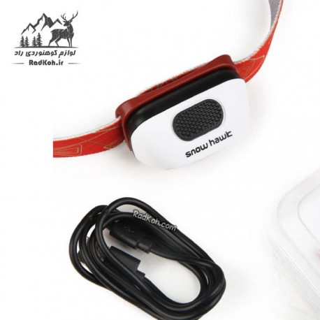 هدلامپ اسنوهاک رنگ سفید/قرمز