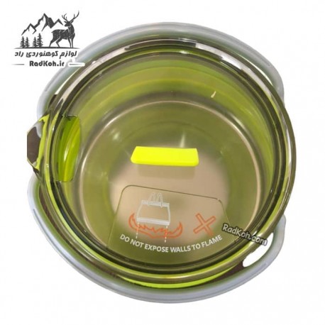 کتری سیلیکونی تاشو مدل Camping Kettle یک لیتر رنگ زرد