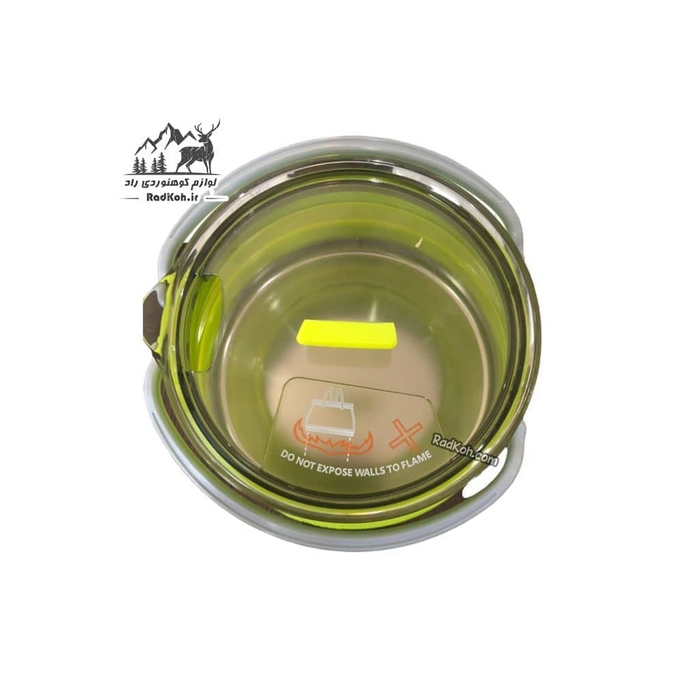 کتری سیلیکونی تاشو مدل Camping Kettle یک لیتر رنگ زرد