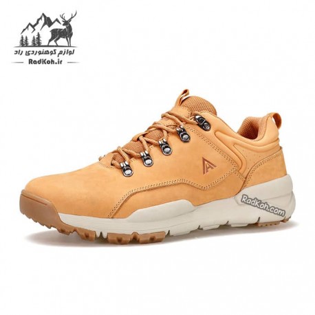 کفش پیاده روی چرم مردانه هامتو مدل 340604A-3 رنگ گندمی