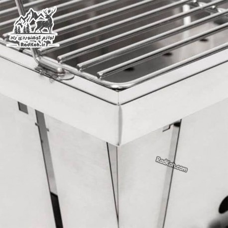 اجاق هیزمی تاشو کد RK-100 رنگ استیل
