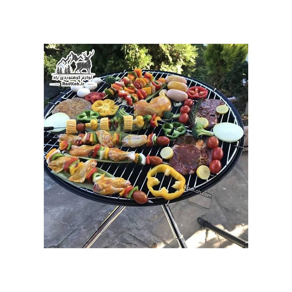 باربیکیو پارمیس کمپینگ مدل BBQ-412 رنگ  مشکی