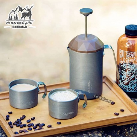 لیوان مسافرتی آلومینیومی Alocs مدل TW-426 رنگ خاکستری تیره