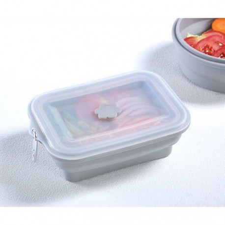 ظرف سیلیکونی تاشو 1 لیتر مدل K100 رنگ طوسی