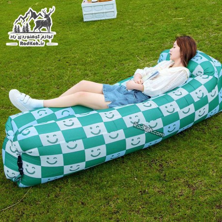 مبل بادی مسافرتی تخت شو مدل 8008 رنگ سفید/سبز