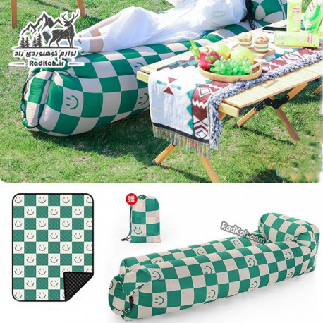 مبل تخت شو مدل 9009 رنگ سفید/سبز