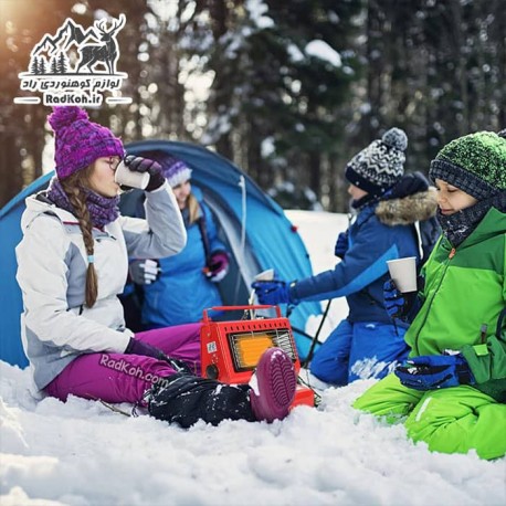 اجاق و بخاری پرتابل Happy Home مدل HH-808B رنگ قرمز