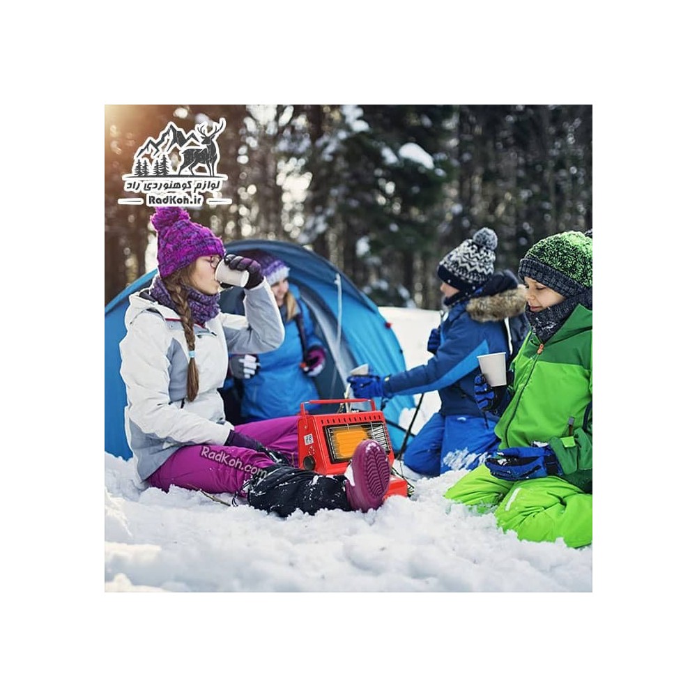 اجاق و بخاری پرتابل Happy Home مدل HH-808B رنگ قرمز