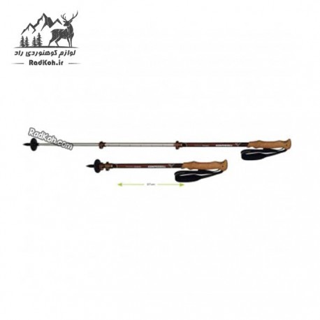 باتوم طبیعت گردی کمپردل مدل Ridgehiker Cork Powerlock رنگ مشکی