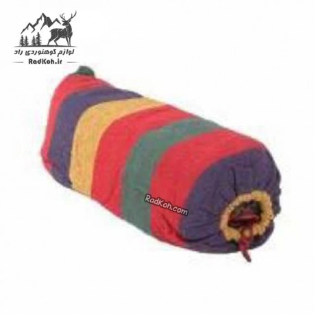 تخت آویز ننو یک نفره چوبدار رنگ قرمز