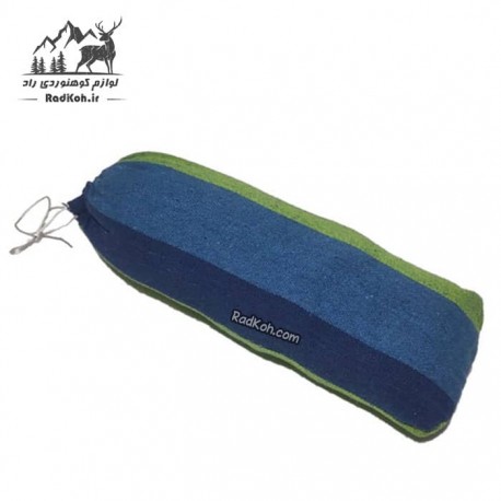 تخت آویز ننو مسافرتی یک نفره چوبدار رنگ آبی