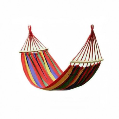 تخت آویز ننو طبیعت گردی یک نفره چوبدار رنگ قرمز