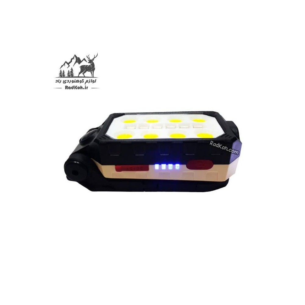 چراغ شارژی مسافرتی پایه دار مدل W599B رنگ مشکی